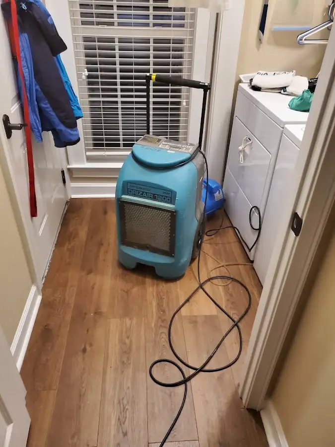 Commercial dehumidifier deployed for Flood Damage Cleanup in Laie